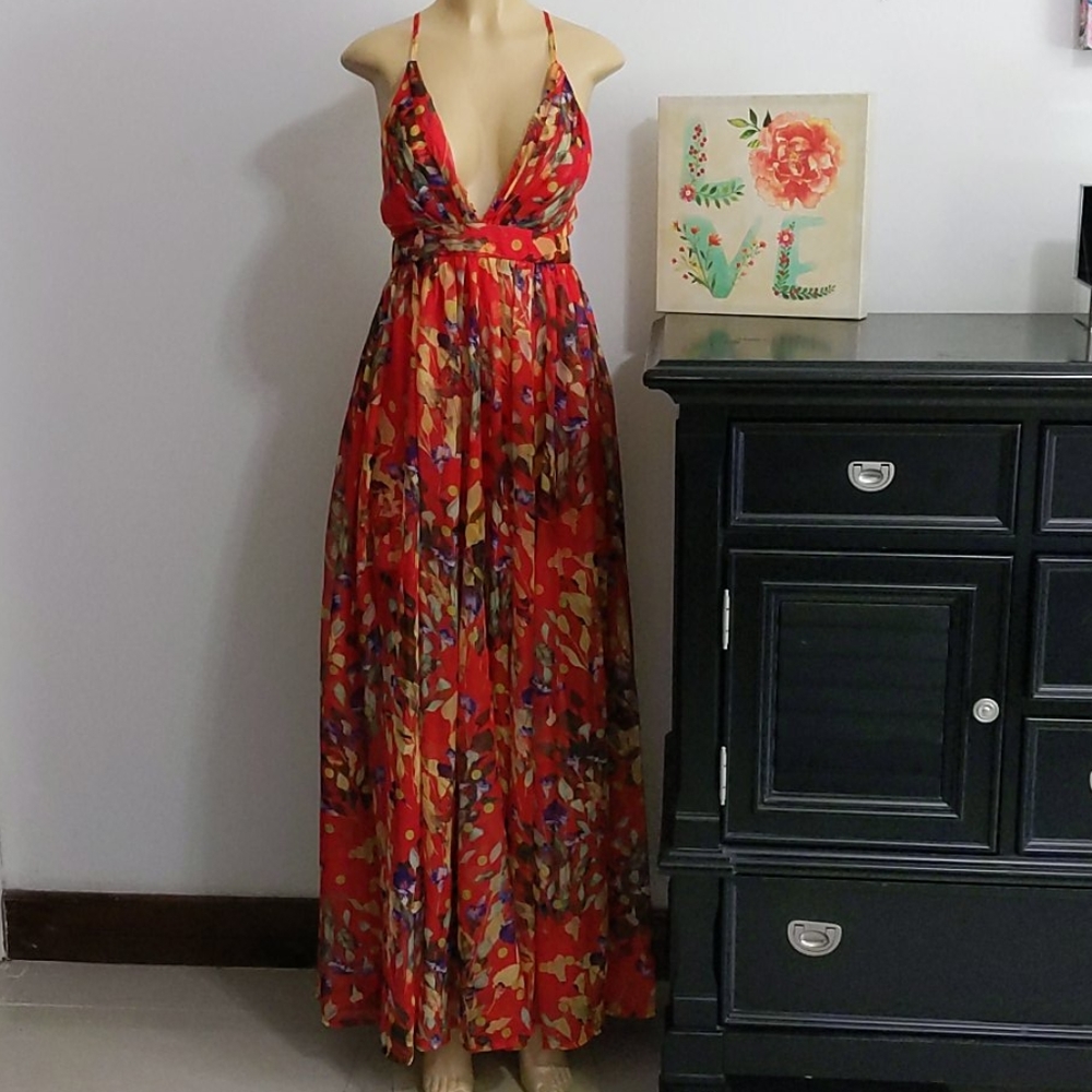 Floral Flowy Maxi Dress